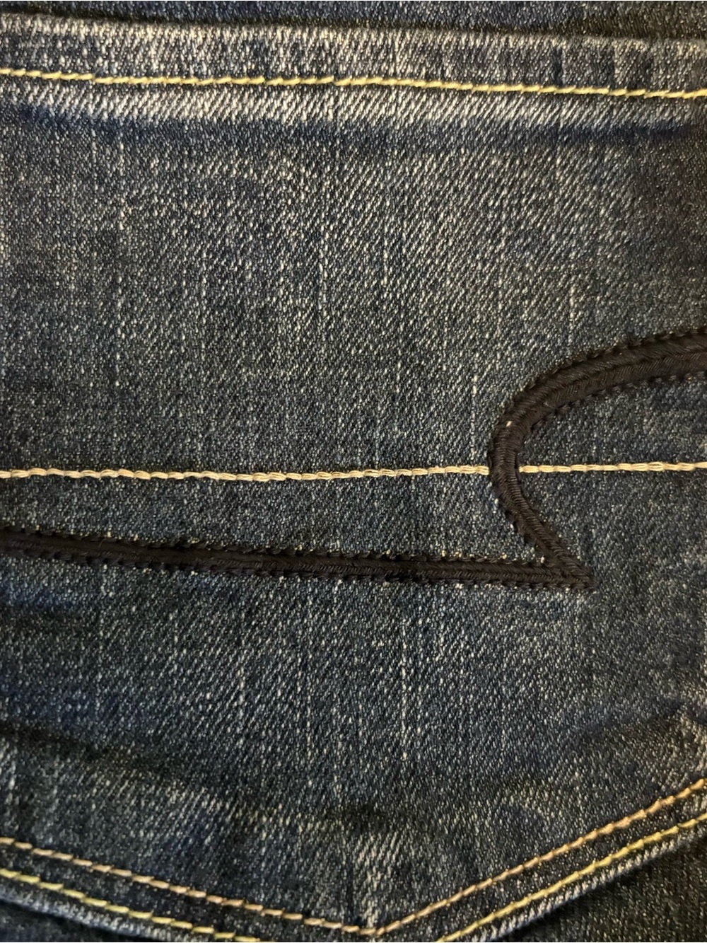 American Eagle Outfitters Dark Blue Denim Short with Studded Floral Detail - Picture 7 of 8